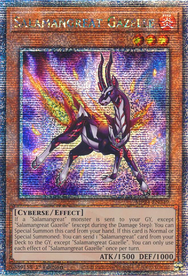 Salamangreat Gazelle [MP24-EN049] Quarter Century Secret Rare | Fandemonia Ltd