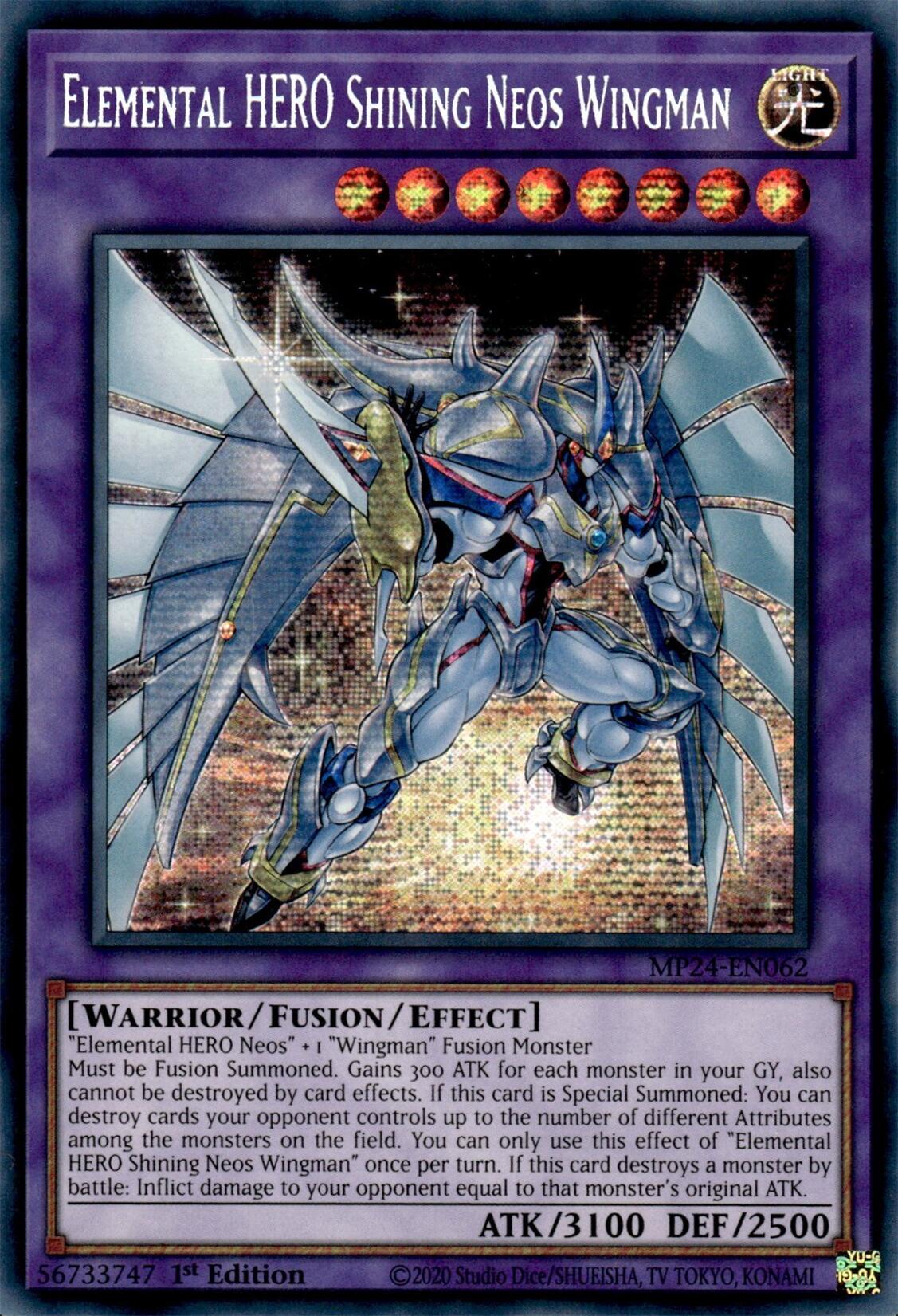 Elemental HERO Shining Neos Wingman [MP24-EN062] Prismatic Secret Rare | Fandemonia Ltd