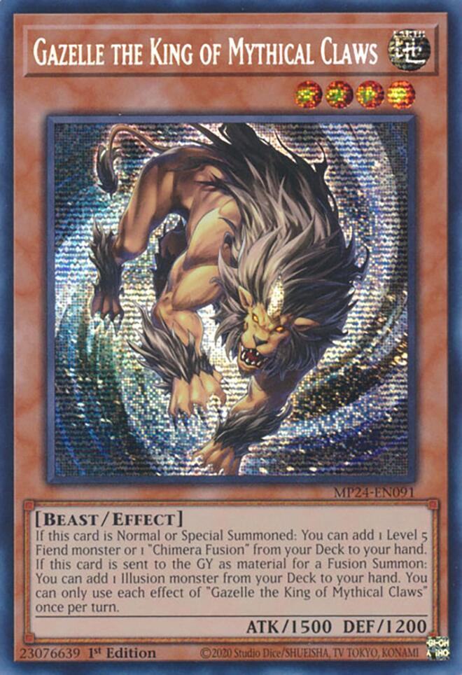 Gazelle the King of Mythical Claws [MP24-EN091] Prismatic Secret Rare | Fandemonia Ltd