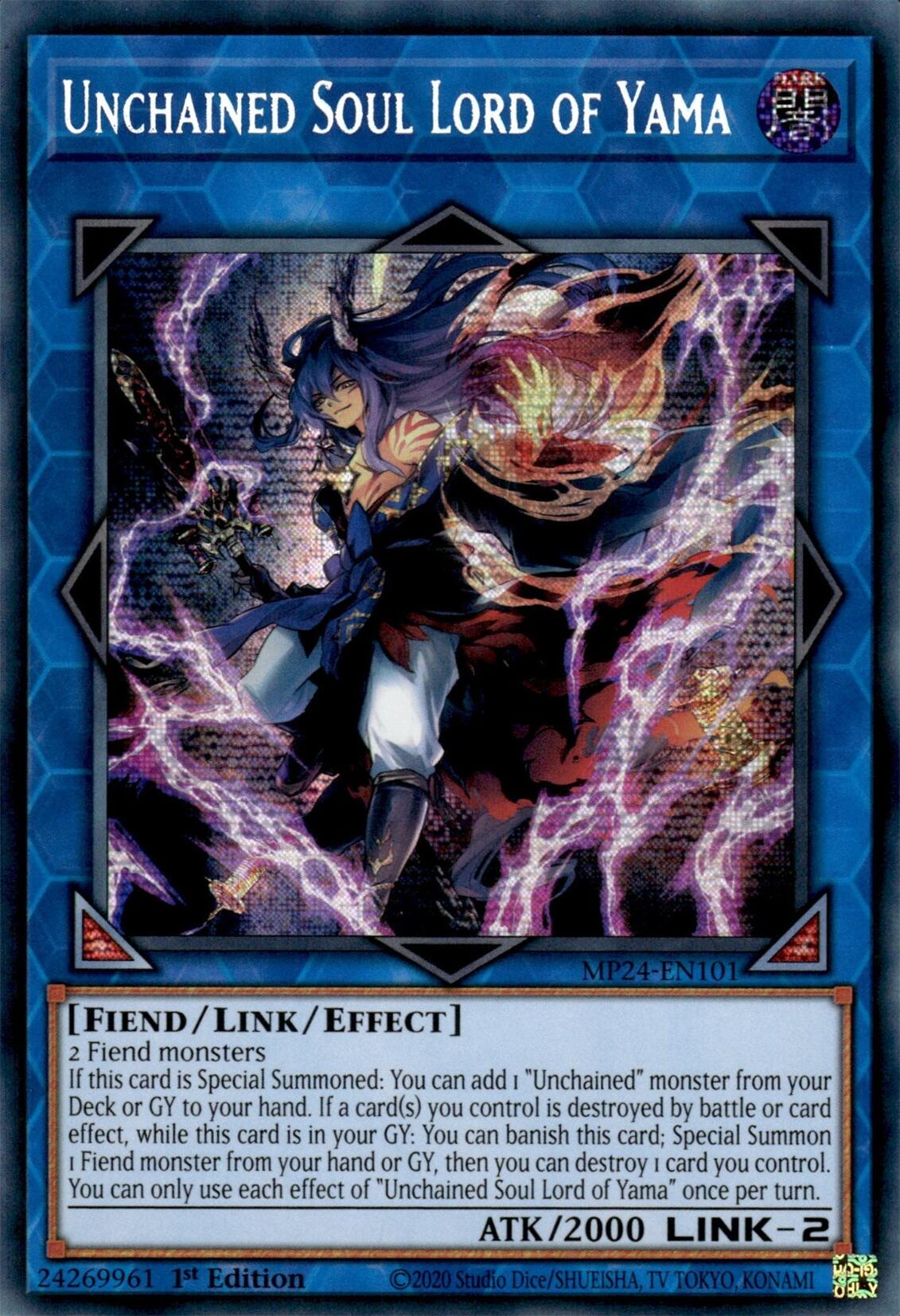 Unchained Soul Lord of Yama [MP24-EN101] Prismatic Secret Rare | Fandemonia Ltd