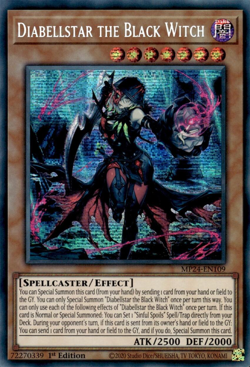 Diabellstar the Black Witch [MP24-EN109] Prismatic Secret Rare | Fandemonia Ltd