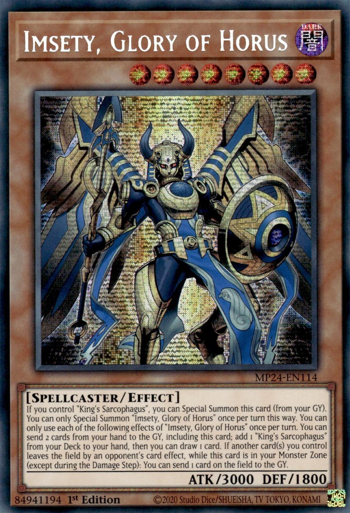 Imsety, Glory of Horus [MP24-EN114] Prismatic Secret Rare | Fandemonia Ltd