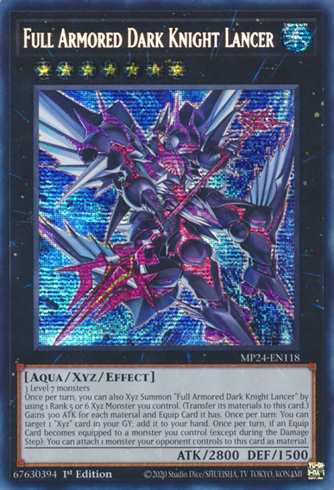 Full Armored Dark Knight Lancer [MP24-EN118] Prismatic Secret Rare | Fandemonia Ltd