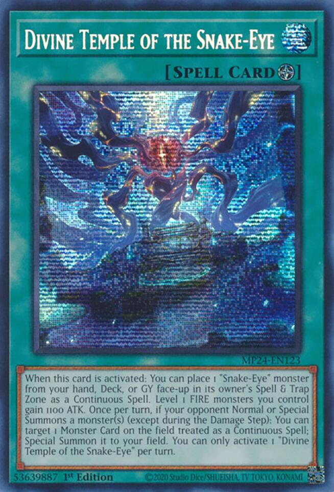 Divine Temple of the Snake-Eye [MP24-EN123] Prismatic Secret Rare | Fandemonia Ltd