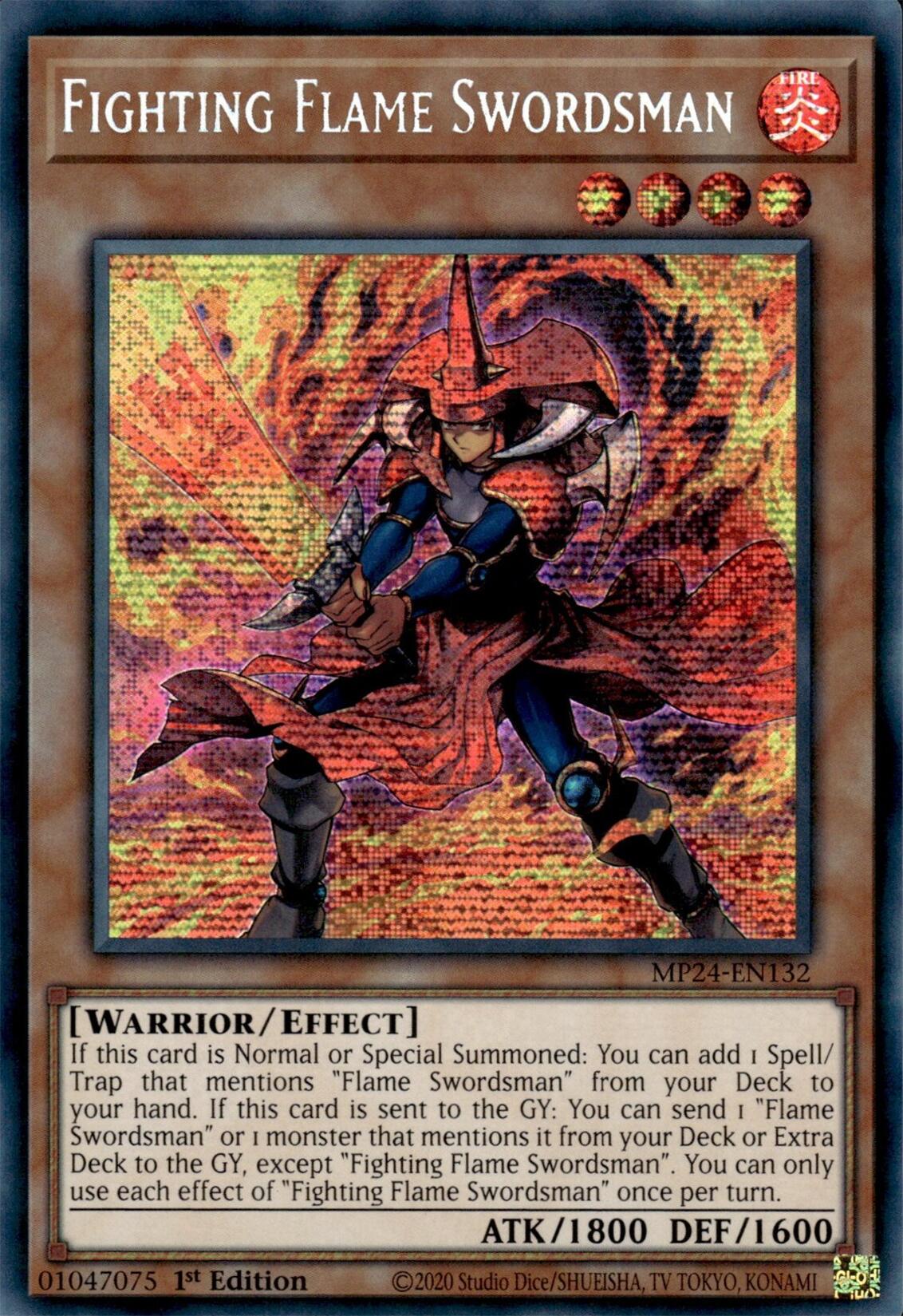 Fighting Flame Swordsman [MP24-EN132] Prismatic Secret Rare | Fandemonia Ltd