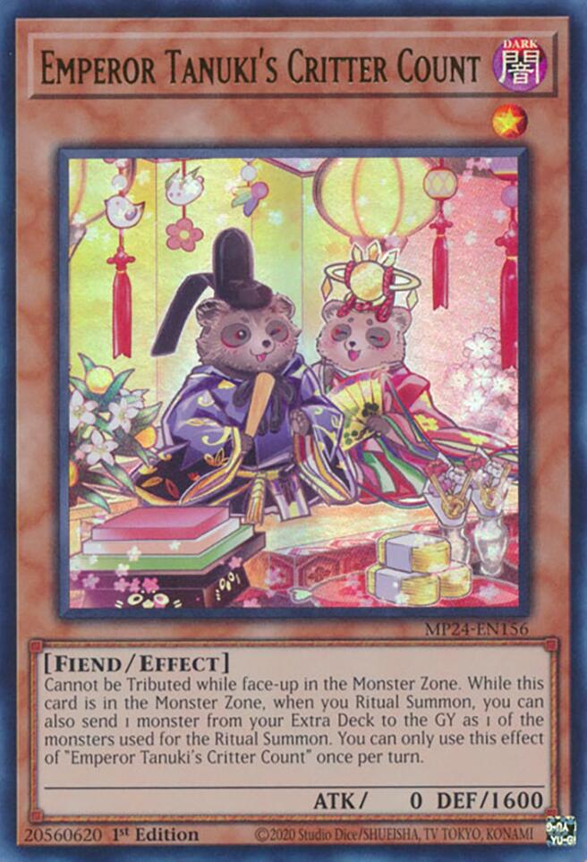 Emperor Tanuki's Critter Count [MP24-EN156] Ultra Rare | Fandemonia Ltd