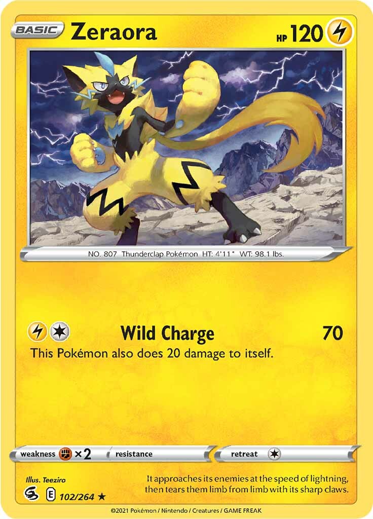 Zeraora (102/264) [Sword & Shield: Fusion Strike] | Fandemonia Ltd