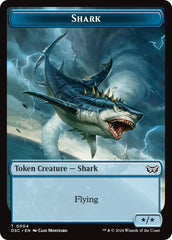 Shark // Copy Double-Sided Token [Duskmourn: House of Horror Commander Tokens] | Fandemonia Ltd