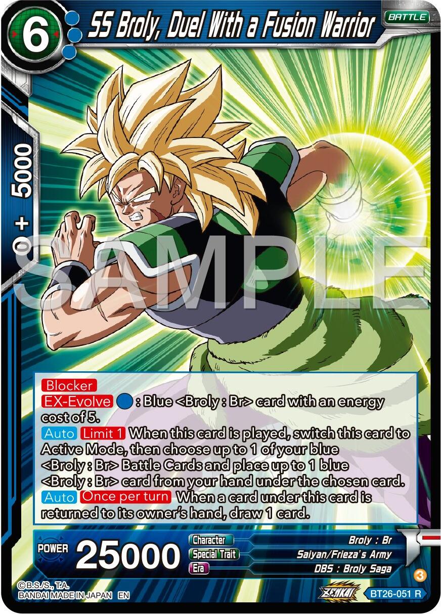 SS Broly, Duel With a Fusion Warrior (BT26-051) [Ultimate Advent] | Fandemonia Ltd