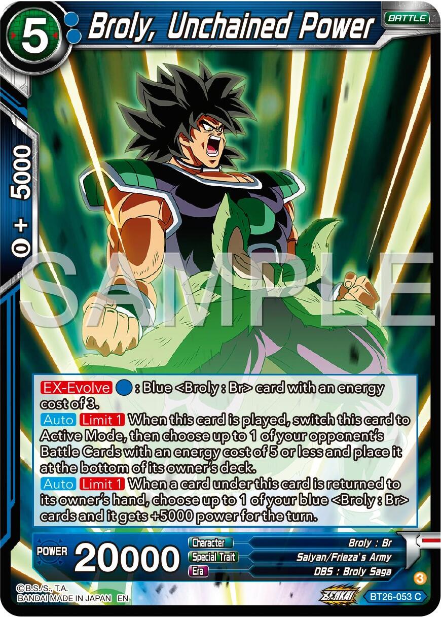 Broly, Unchained Power (BT26-053) [Ultimate Advent] | Fandemonia Ltd