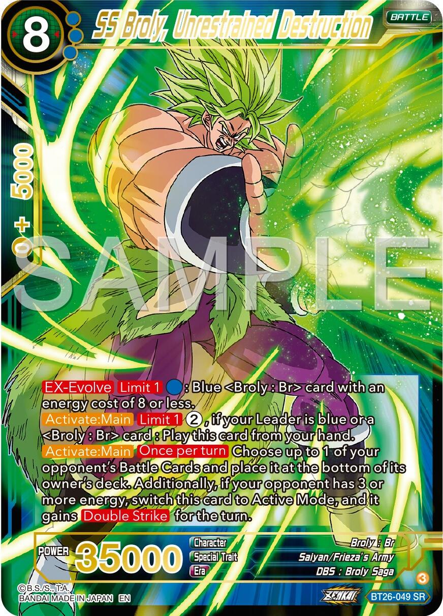 SS Broly, Unrestrained Destruction (BT26-049) [Ultimate Advent] | Fandemonia Ltd