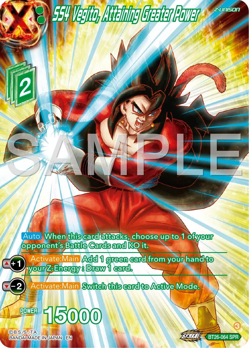 SS4 Vegito, Attaining Greater Power (SPR) (BT26-064) [Ultimate Advent] | Fandemonia Ltd