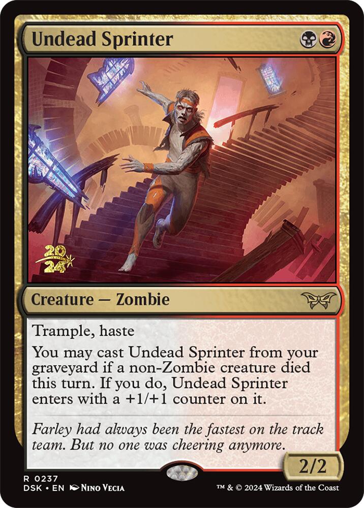 Undead Sprinter [Duskmourn: House of Horror Prerelease Promos] | Fandemonia Ltd