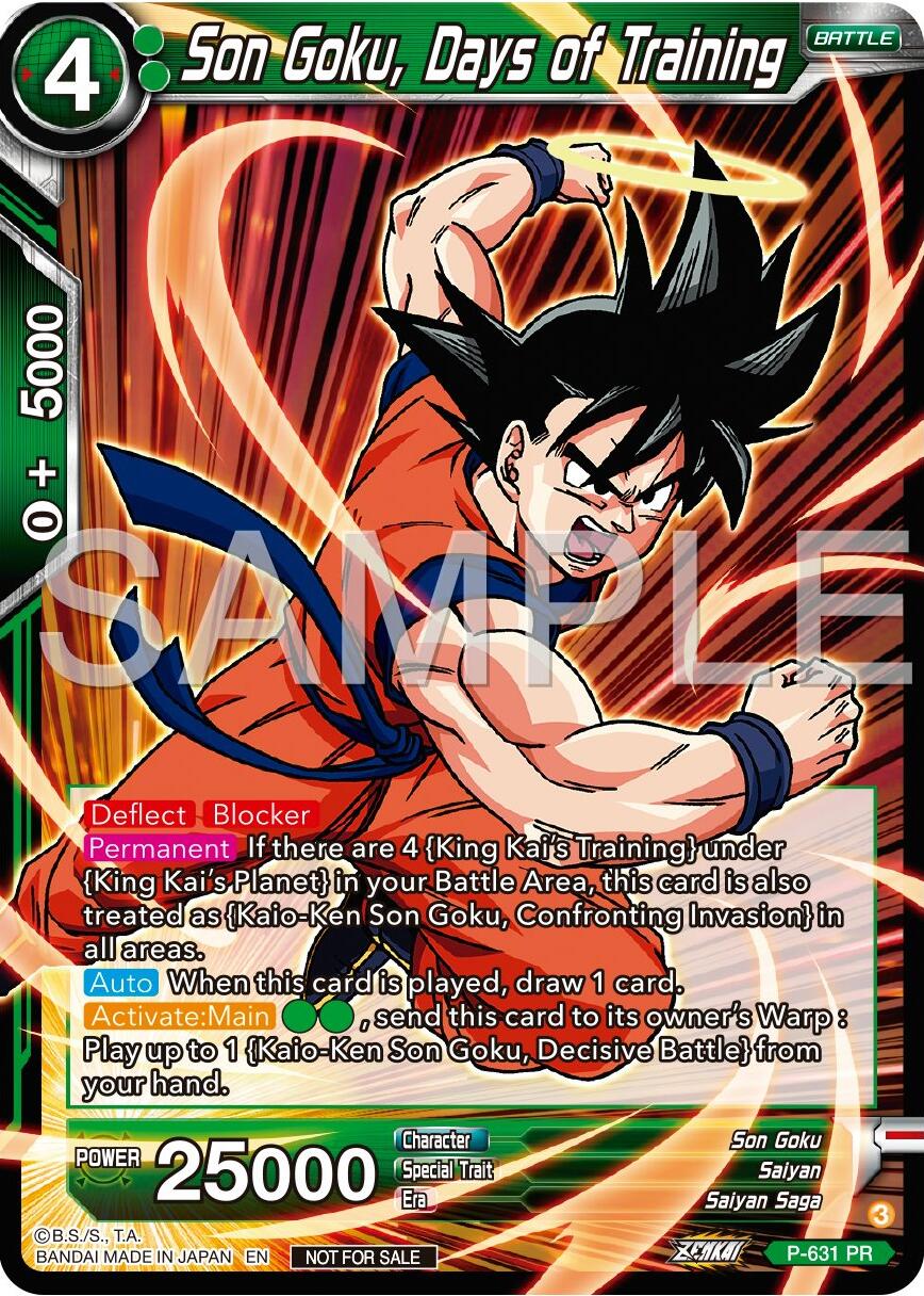 Son Goku, Days of Training (Zenkai Series Tournament Pack Vol.9) (P-631) [Promotion Cards] | Fandemonia Ltd