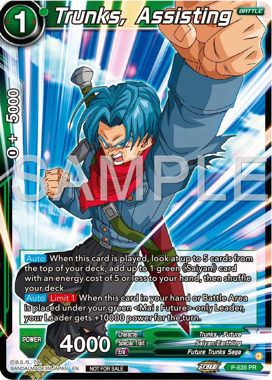 Trunks, Assisting (Zenkai Series Tournament Pack Vol.9) (P-635) [Promotion Cards] | Fandemonia Ltd