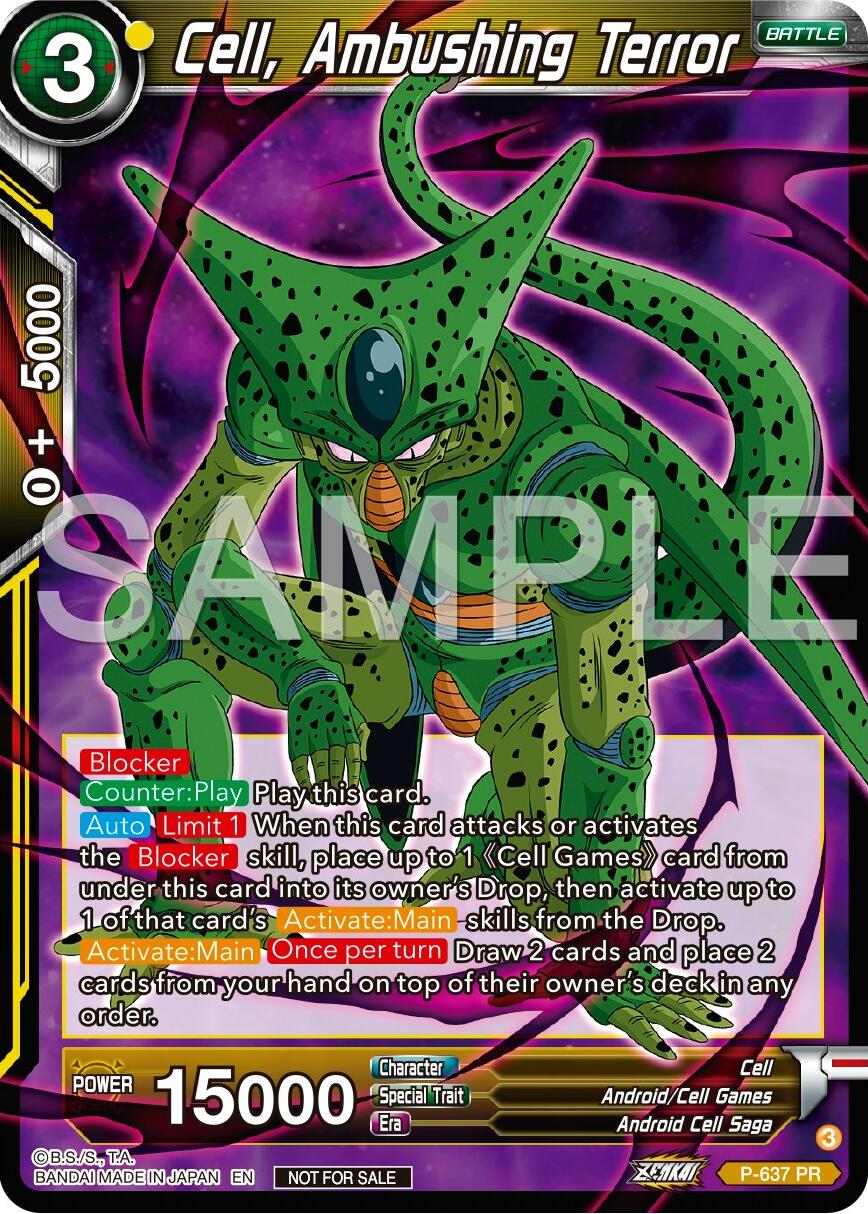 Cell, Ambushing Terror (Zenkai Series Tournament Pack Vol.9) (P-637) [Promotion Cards] | Fandemonia Ltd