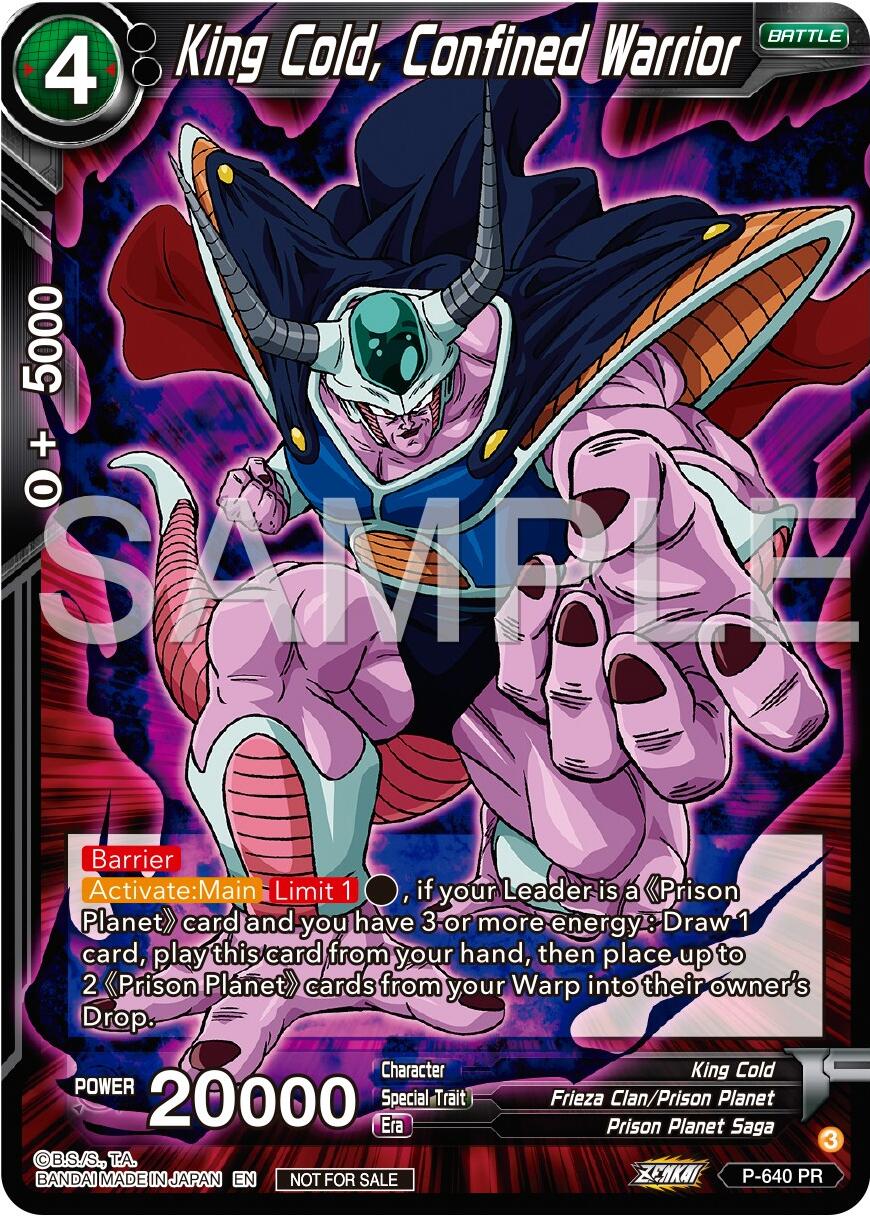 King Cold, Confined Warrior (Zenkai Series Tournament Pack Vol.9) (P-640) [Promotion Cards] | Fandemonia Ltd