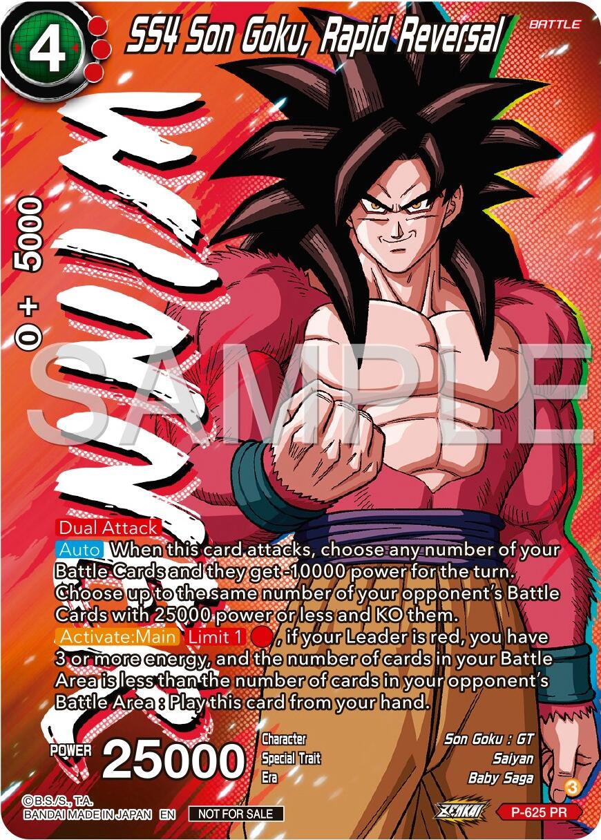 SS4 Son Goku, Rapid Reversal (Zenkai Series Tournament Pack Vol.9) (Winner) (P-625) [Promotion Cards] | Fandemonia Ltd