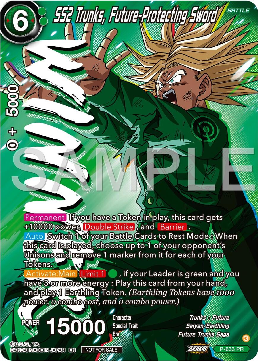 SS2 Trunks, Future-Protecting Sword (Zenkai Series Tournament Pack Vol.9) (Winner) (P-633) [Promotion Cards] | Fandemonia Ltd