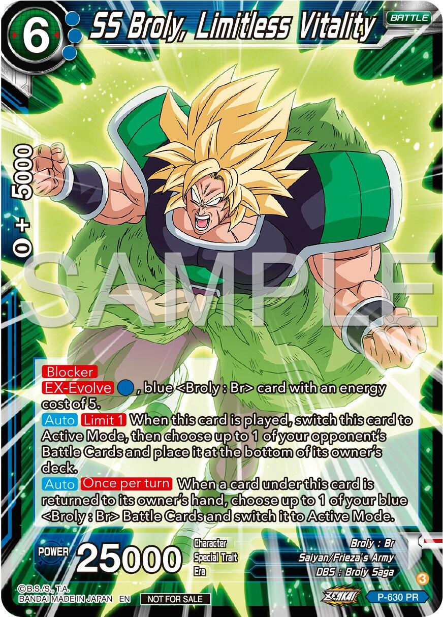 SS Broly, Limitless Vitality (Zenkai Series Tournament Pack Vol.9) (P-630) [Promotion Cards] | Fandemonia Ltd