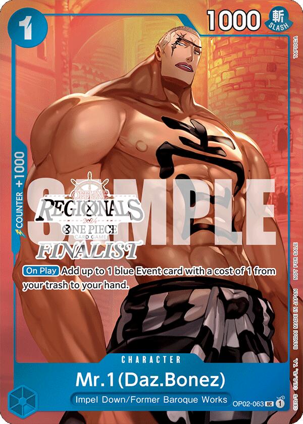 Mr.1 (Daz.Bonez) (Offline Regional 2024 Vol. 3) [Finalist] [One Piece Promotion Cards] | Fandemonia Ltd