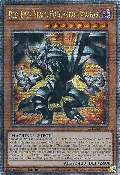 Red-Eyes Black Fullmetal Dragon (Quarter Century Secret Rare) [ROTA-EN005] Quarter Century Secret Rare | Fandemonia Ltd