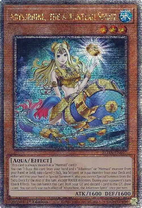 Abyssrhine, the Atlantean Spirit (Quarter Century Secret Rare) [ROTA-EN017] Quarter Century Secret Rare | Fandemonia Ltd