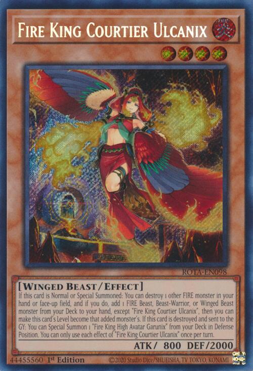 Fire King Courtier Ulcanix [ROTA-EN098] Secret Rare | Fandemonia Ltd