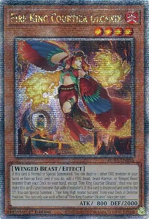 Fire King Courtier Ulcanix (Quarter Century Secret Rare) [ROTA-EN098] Quarter Century Secret Rare | Fandemonia Ltd