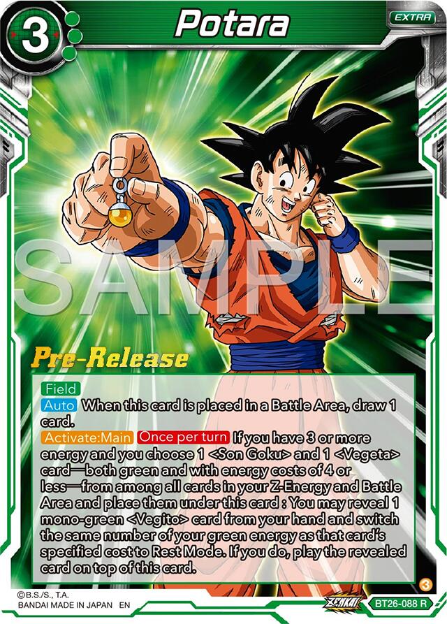 Potara (BT26-088) [Ultimate Advent Prerelease Promos] | Fandemonia Ltd