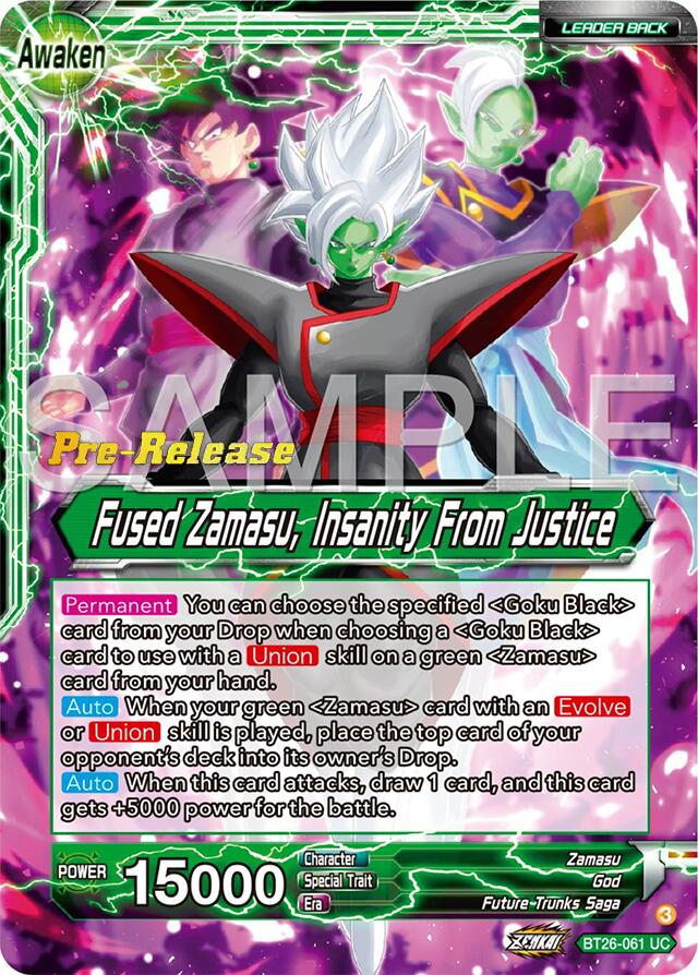 Zamasu // Fused Zamasu, Insanity From Justice (BT26-061) [Ultimate Advent Prerelease Promos] | Fandemonia Ltd