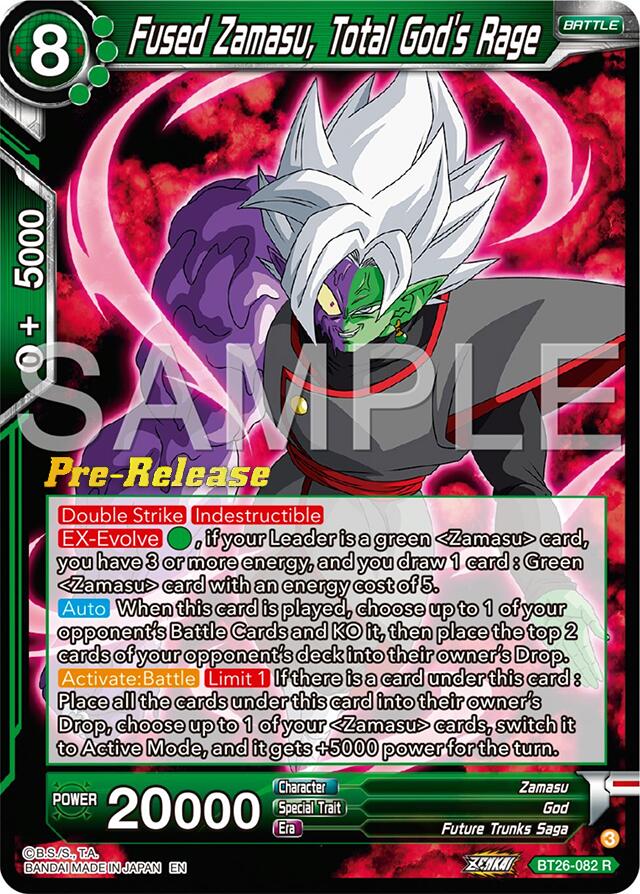 Fused Zamasu, Total God's Rage (BT26-082) [Ultimate Advent Prerelease Promos] | Fandemonia Ltd