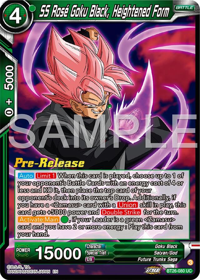 SS Rose Goku Black, Heightened Form (BT26-080) [Ultimate Advent Prerelease Promos] | Fandemonia Ltd