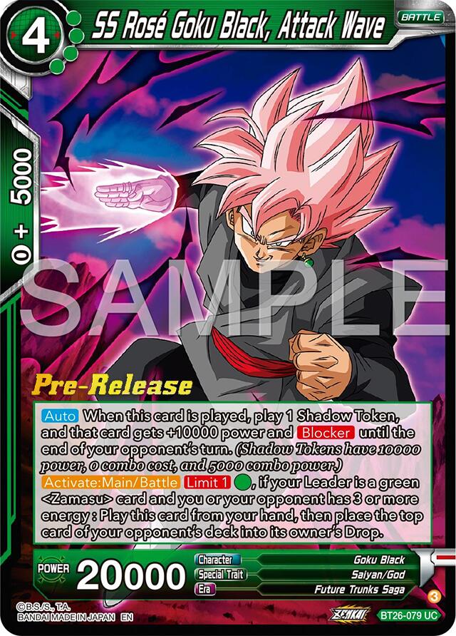 SS Rose Goku Black, Attack Wave (BT26-079) [Ultimate Advent Prerelease Promos] | Fandemonia Ltd