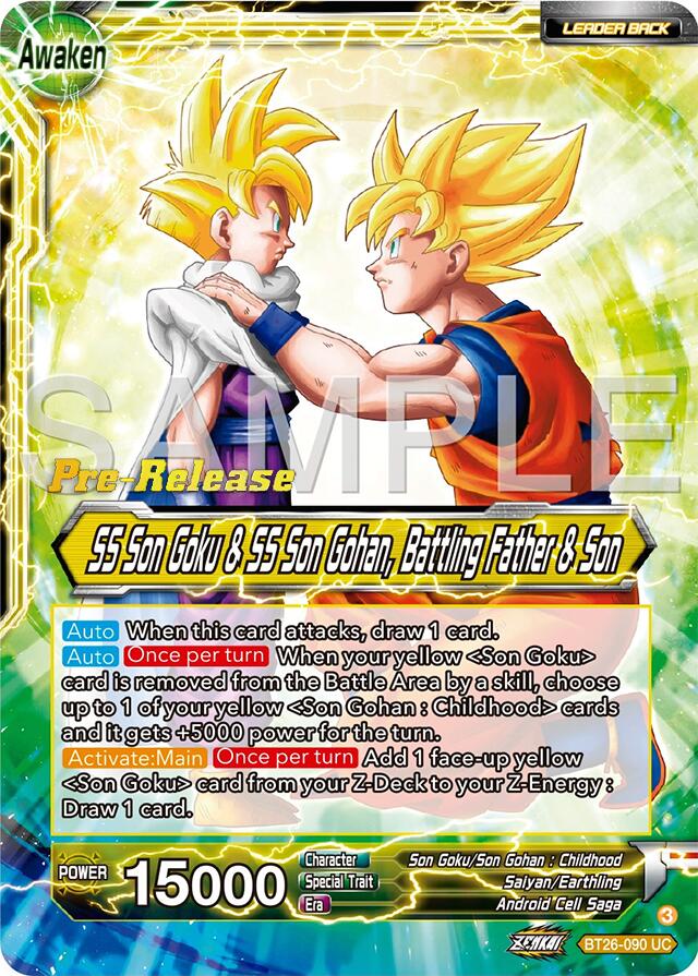 SS Son Goku // SS Son Goku & SS Son Gohan, Battling Father & Son (BT26-090) [Ultimate Advent Prerelease Promos] | Fandemonia Ltd