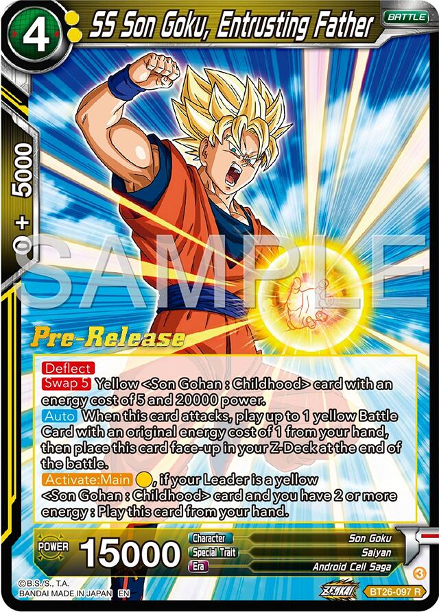 SS Son Goku, Entrusting Father (BT26-097) [Ultimate Advent Prerelease Promos] | Fandemonia Ltd