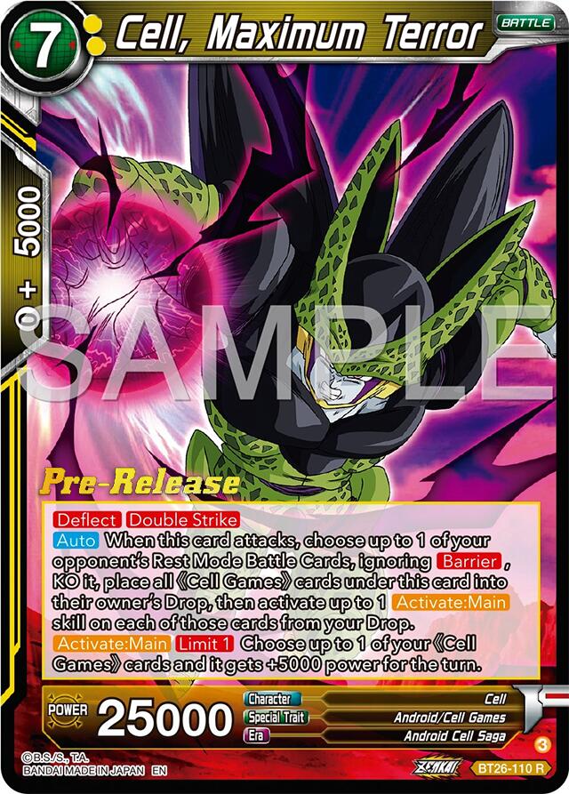 Cell, Maximum Terror (BT26-110) [Ultimate Advent Prerelease Promos] | Fandemonia Ltd