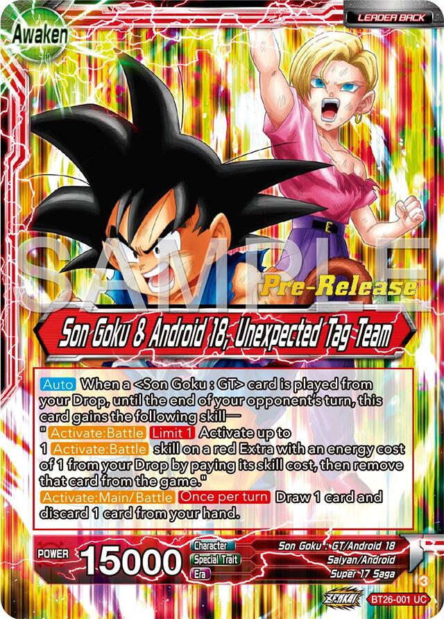 Son Goku // Son Goku & Android 18, Unexpected Tag Team (BT26-001) [Ultimate Advent Prerelease Promos] | Fandemonia Ltd