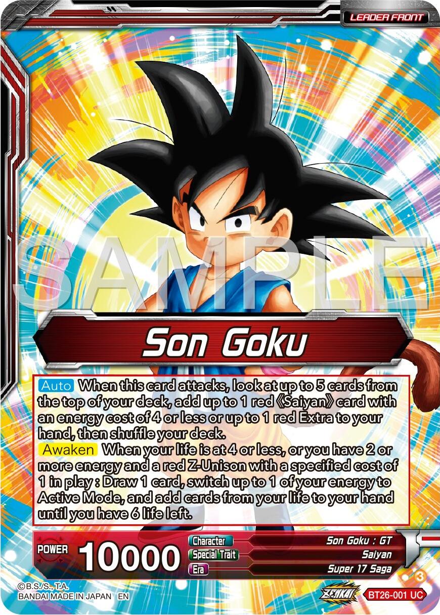 Son Goku // Son Goku & Android 18, Unexpected Tag Team (BT26-001) [Ultimate Advent Prerelease Promos] | Fandemonia Ltd