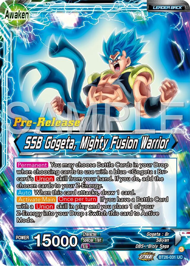 Gogeta // SSB Gogeta, Mighty Fusion Warrior (BT26-031) [Ultimate Advent Prerelease Promos] | Fandemonia Ltd