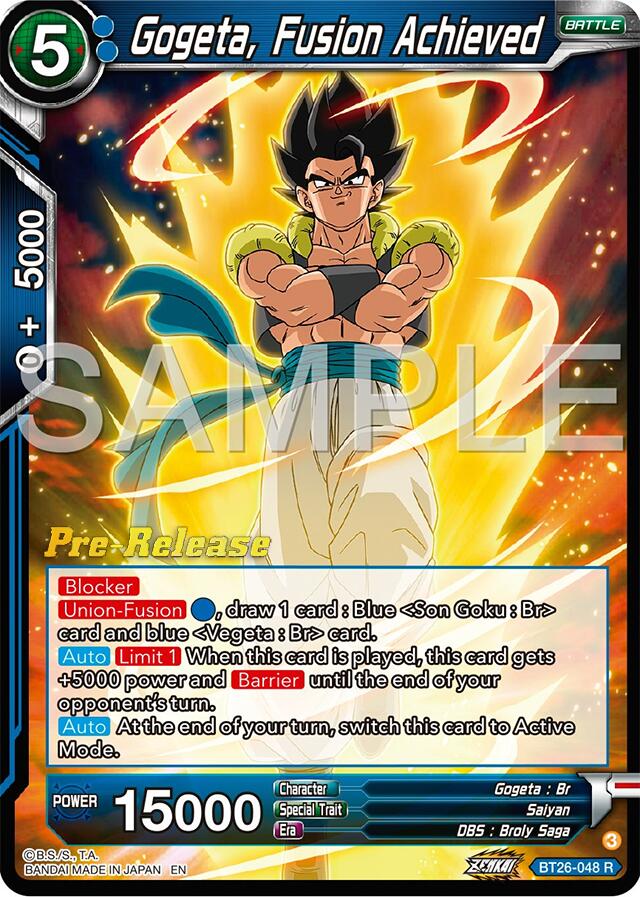 Gogeta, Fusion Achieved (BT26-048) [Ultimate Advent Prerelease Promos] | Fandemonia Ltd