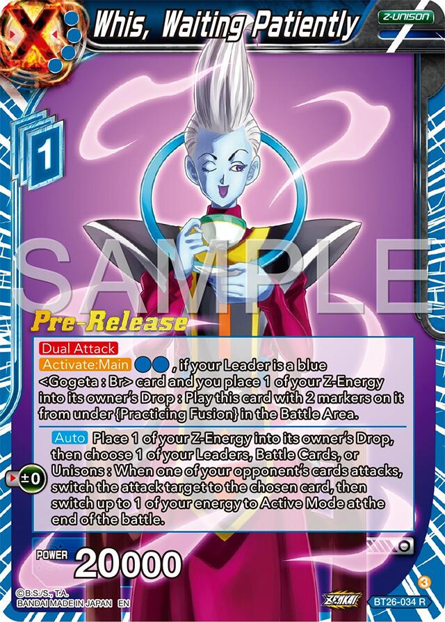 Whis, Waiting Patiently (BT26-034) [Ultimate Advent Prerelease Promos] | Fandemonia Ltd