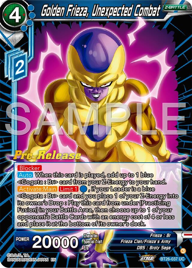 Golden Frieza, Unexpected Combat (BT26-037) [Ultimate Advent Prerelease Promos] | Fandemonia Ltd