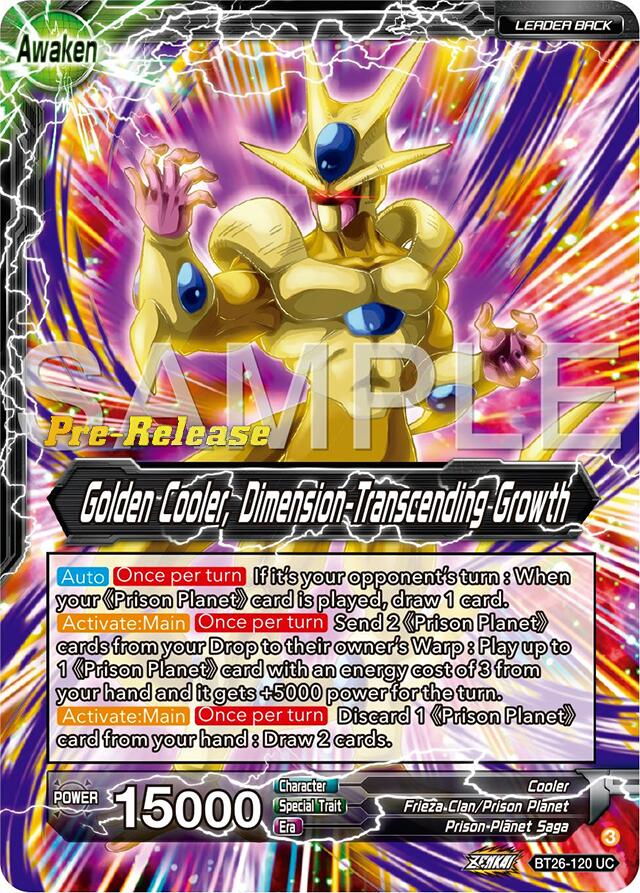 Cool // Golden Cooler, Dimension-Transcending Growth (BT26-120) [Ultimate Advent Prerelease Promos] | Fandemonia Ltd