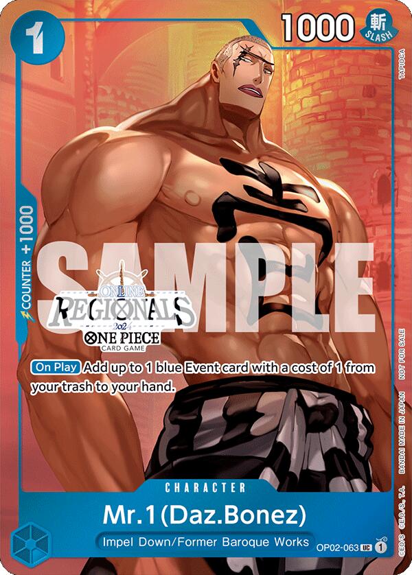 Mr.1 (Daz.Bonez) (Online Regional 2024 Vol. 3) [One Piece Promotion Cards] | Fandemonia Ltd