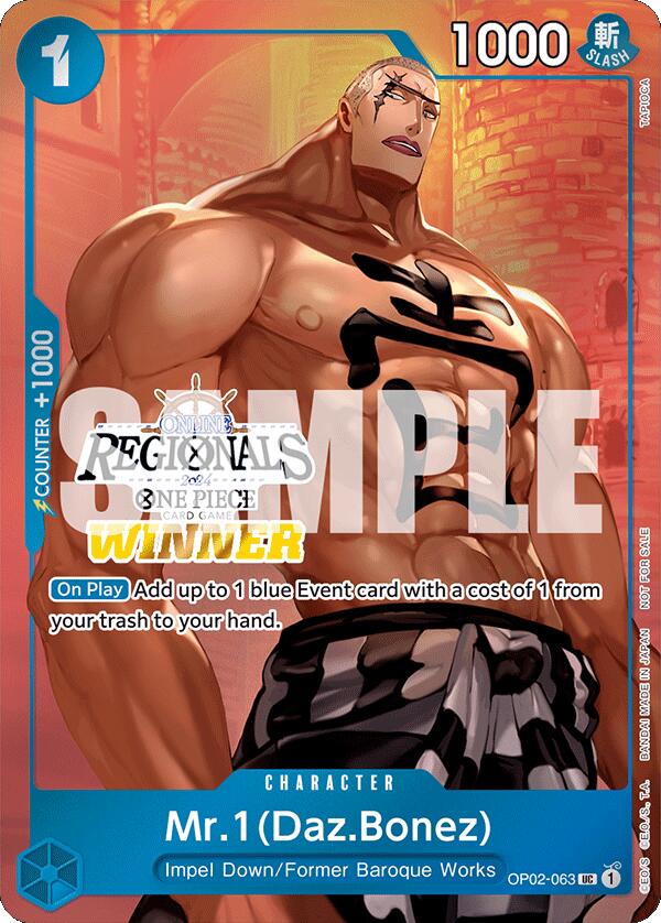 Mr.1 (Daz.Bonez) (Online Regional 2024 Vol. 3) [Winner] [One Piece Promotion Cards] | Fandemonia Ltd