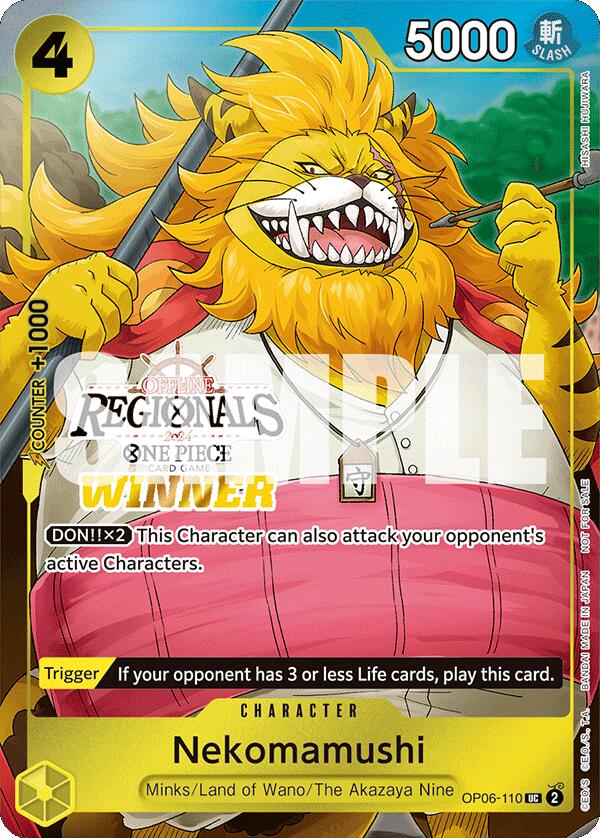 Nekomamushi (Offline Regional 2024 Vol. 3) [Winner] [One Piece Promotion Cards] | Fandemonia Ltd