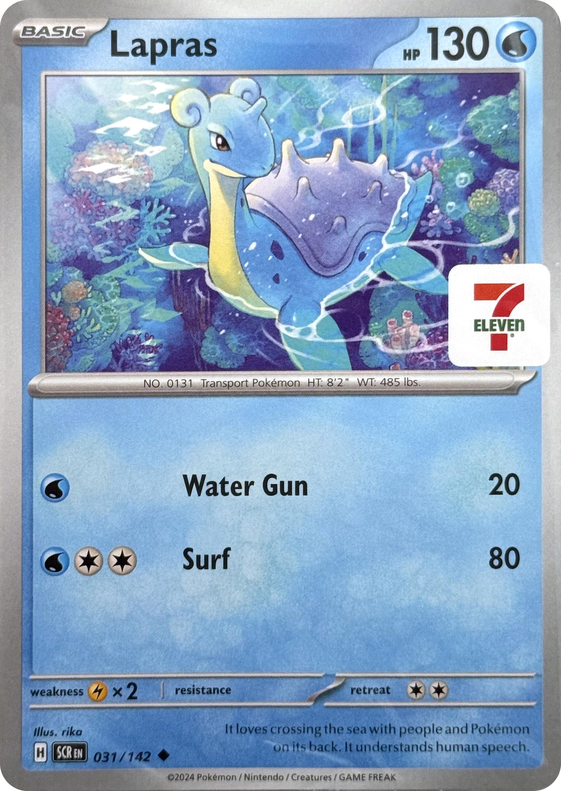 Lapras (031/142) (7-Eleven Promo) [Miscellaneous Cards] | Fandemonia Ltd