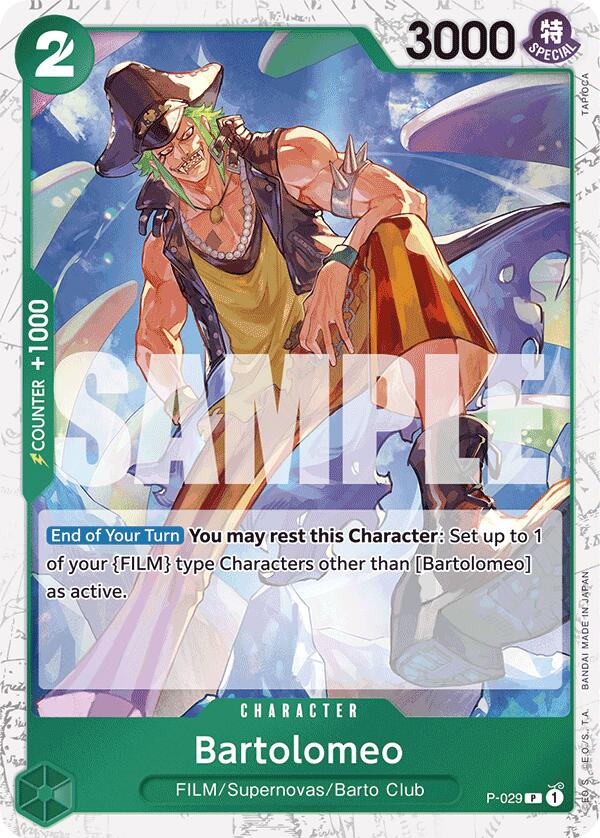 Bartolomeo (P-029) (Jolly Roger Foil) [Premium Booster -The Best-] | Fandemonia Ltd