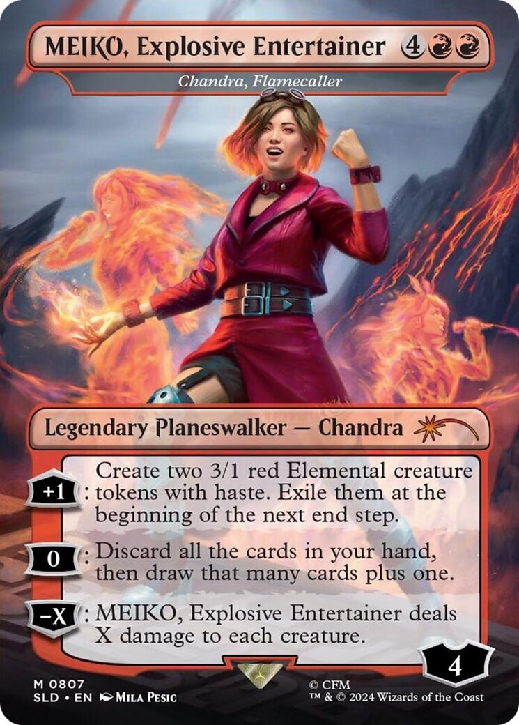 MEIKO, Explosive Entertainer - Chandra, Flamecaller [Secret Lair Drop Series] | Fandemonia Ltd